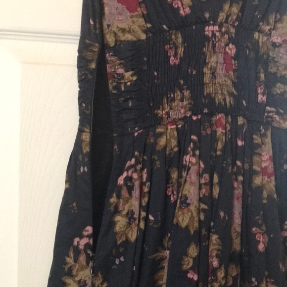 Free People Floral print sun Dress Navy - Picture 5 of 6